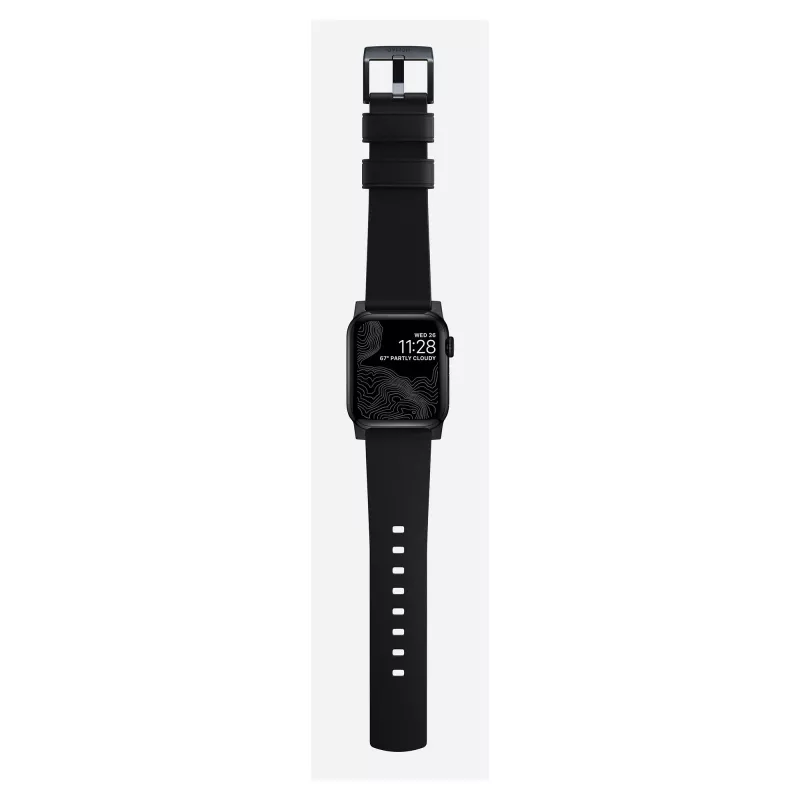 Cinturino Nomad Modern Strap nero pelle Active connettore nero 42/44/45/49 ProV2