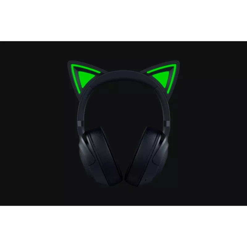 Razer Kraken Kitty V2 BT cuffie gaming wireless, Bluetooth 5.2, over-ear, microfono, cancellazione del rumore, Chroma RGB, 20–20.000 Hz, nere