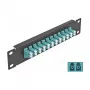 Patch panel fibra ottica DeLOCK 10 pollici 12 porte LC duplex acqua 1U nero