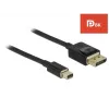 DeLOCK - Cavo DisplayPort - DisplayPort (M) a Mini DisplayPort (M) - 2 m - nero - Supporto 8K