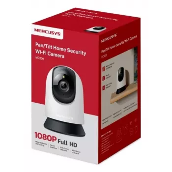 Telecamera di sorveglianza per interni MERCUSYS MC200 Full HD 1080p, campo visivo 87°, 30 fps, visione notturna 12 m, MicroSD fino a 512 GB