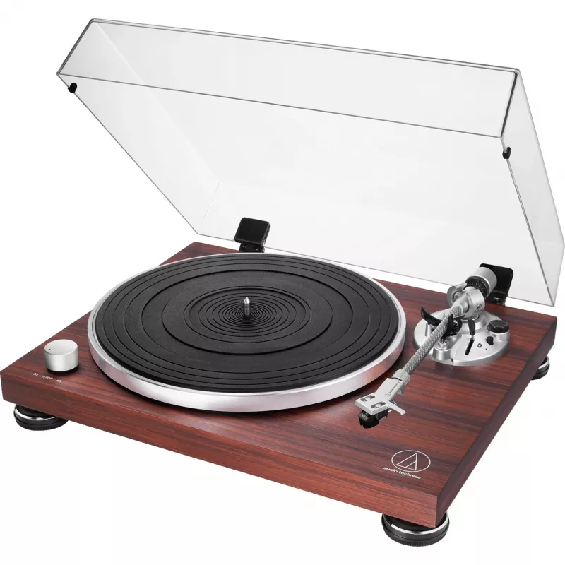 Giradischi audio a trasmissione a cinghia Audio-Technica AT-LPW50BTRW marrone manuale