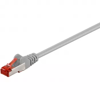 Wentronic Goobay cavo patch CAT 6, S/FTP (PiMF), grigio, 10 m - LSZH senza alogeni, rame (50891)