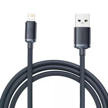 Baseus Crystal Shine Cavo USB a Lightning, 2,4A, 2m (nero)