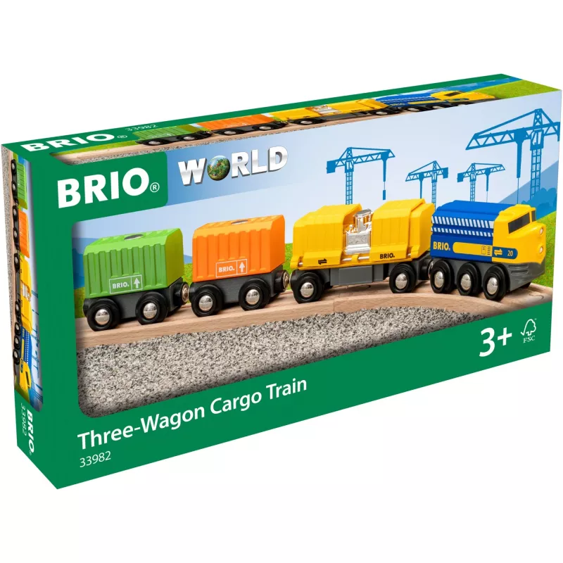 Treno BRIO Three-Wagon Cargo Train