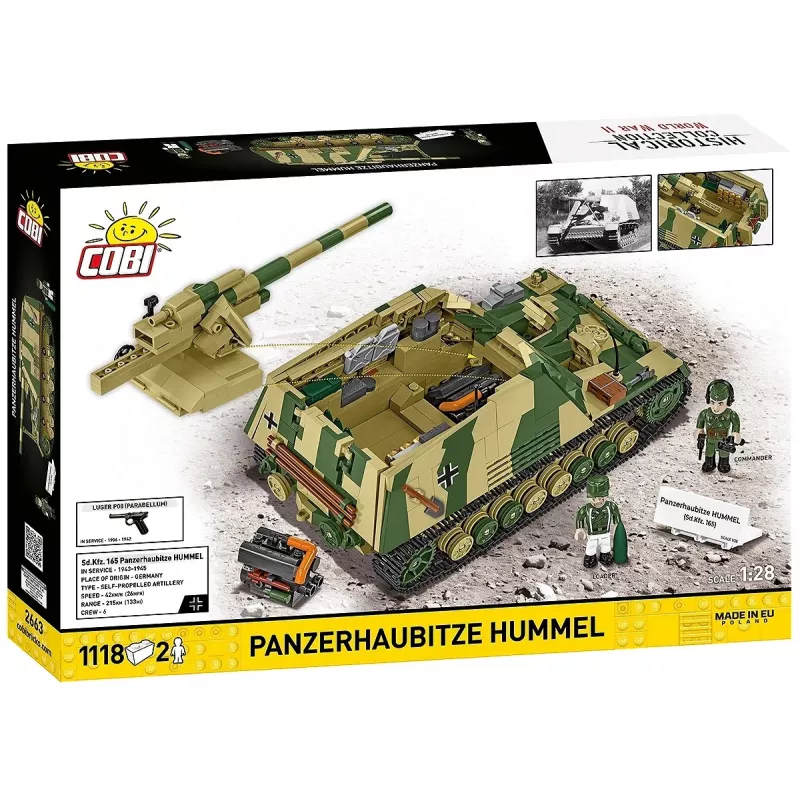 Set da costruzione Cobi Panzerhaubitze Hummel 1118 pezzi kit di montaggio