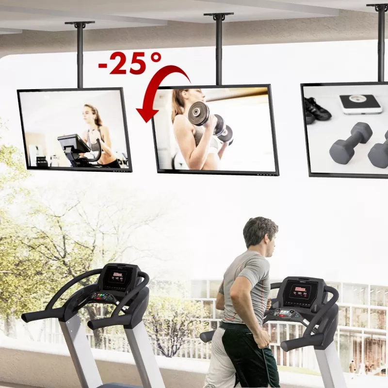 Supporto TV da soffitto MACLEAN MC-112B, portata max. 60 kg, inclinabile e orientabile