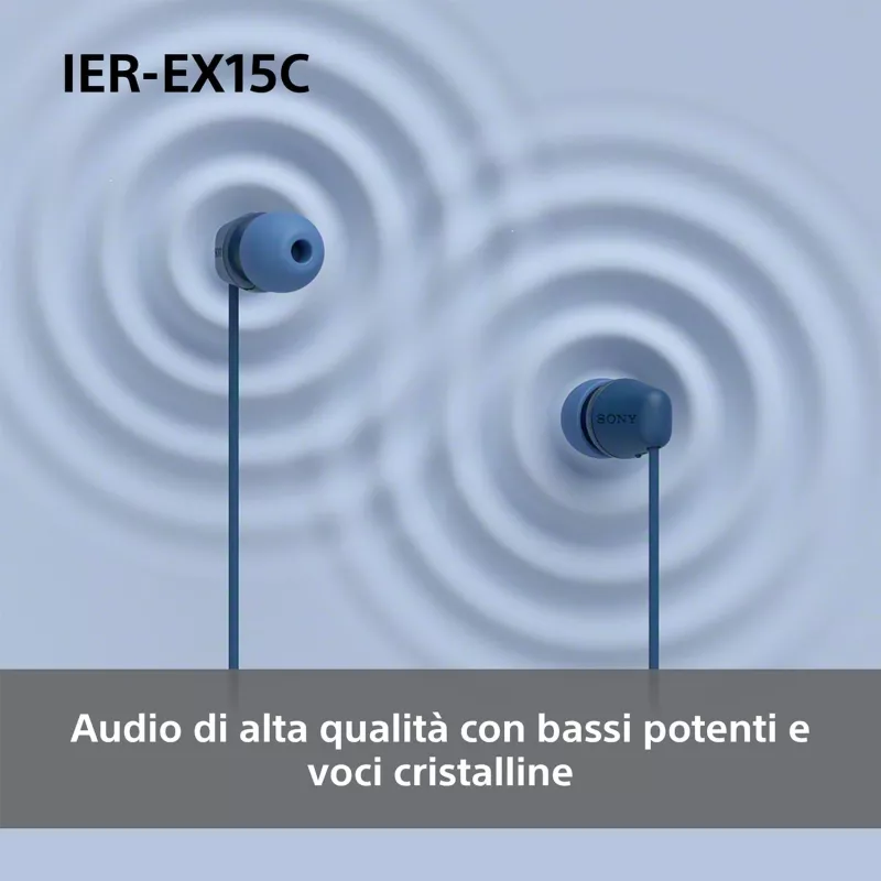 Sony IER-EX15C Cuffie con filo In-Ear Chiamate/Musica USB Type-C Nero