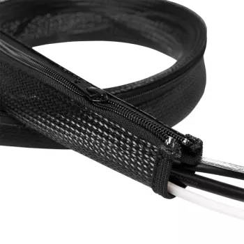 Guaina per cavi LogiLink con chiusura lampo, 2,0 m, grigio in poliestere, resistente all'abrasione, alla trazione e alla deformazione, antiurto, - 1 pezzo (KAB0074)
