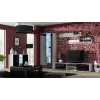 Cama Meble SOHO S7 credenza 120 cm, bianca/nera lucida