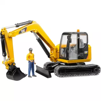Bruder CAT mini escavatore con operaio