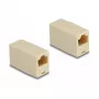 DeLOCK Adattatore da connettore femmina RJ45 a connettore femmina RJ45 UTP beige femmina/femmina