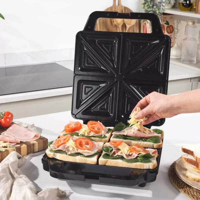Salter EK6538VDE Tostiera per sandwich 4 fette