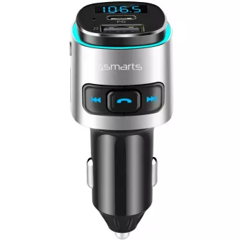 Trasmettitore FM 4smarts 456201 accendisigari nero argento AM FM Bluetooth