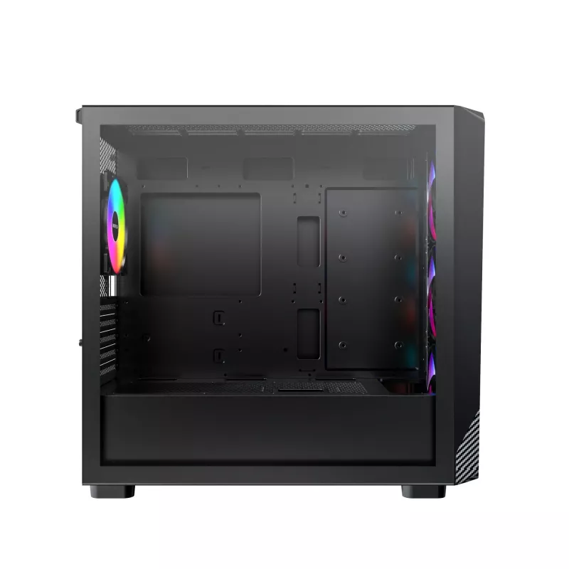 Case PC Micro Tower Montech X5M (B) – Micro-ATX/Mini-ITX, 3x120mm anteriore, 1x120mm posteriore, supporta alimentatori ATX, 2x3,5