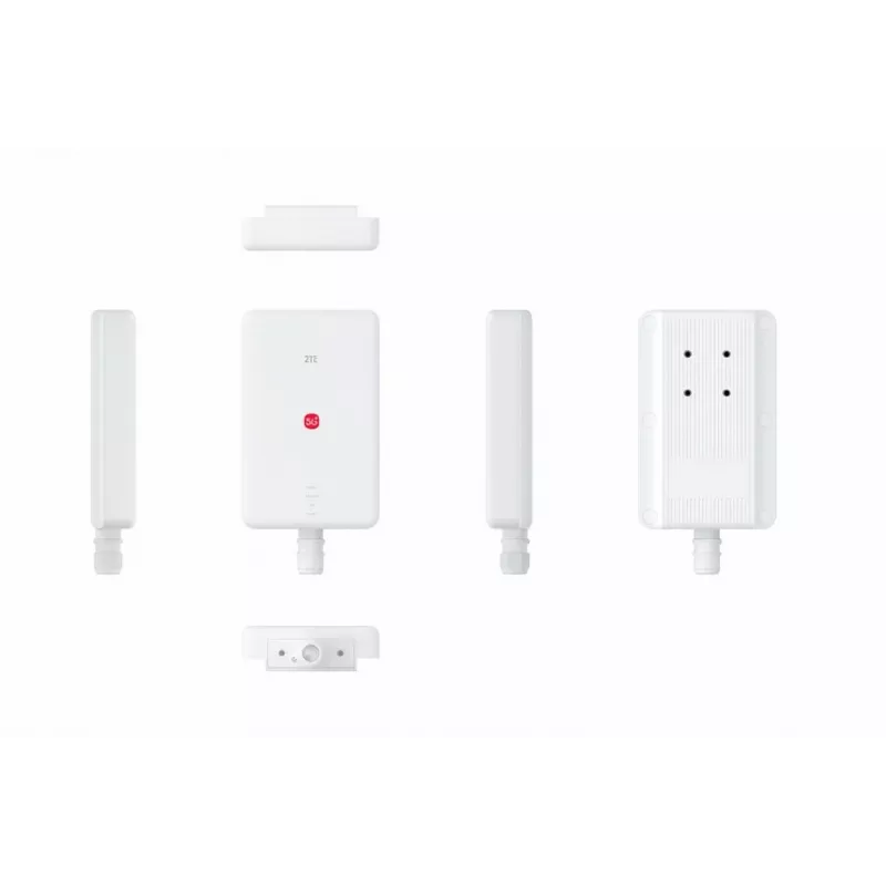 ZTE G5 Max router WLAN dual-band 802.11ac – 5G, dual-SIM, 1x 2,5GbE, USB‑C, 48V, bianco