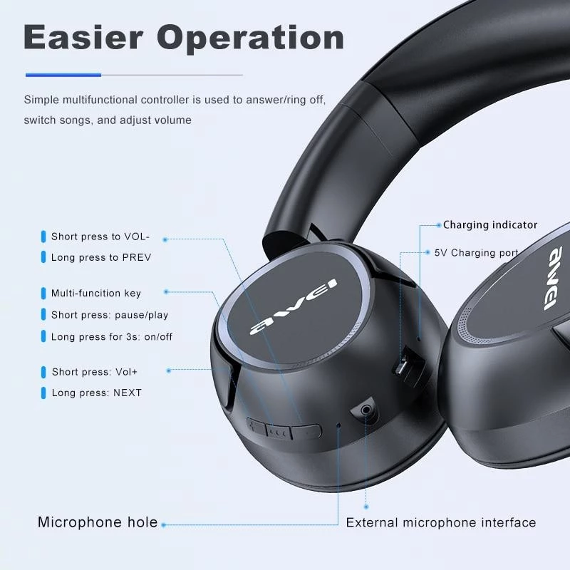 Cuffie Bluetooth Awei A770BL
