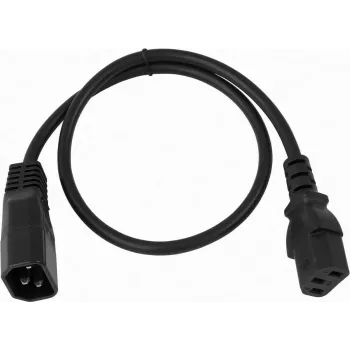 Prolunga di alimentazione Omnitronic 30235103, 3 conduttori 0,75 mm², 0,6 m, nero