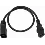 Prolunga di alimentazione Omnitronic 30235103, 3 conduttori 0,75 mm², 0,6 m, nero