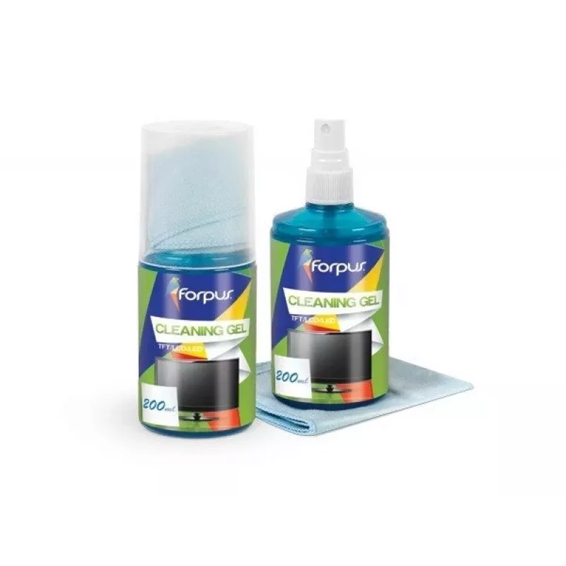 Kit di pulizia schermo Forpus (liquido 200 ml, panno)