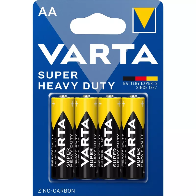 Batterie zinco-carbone Varta Superlife AA R6 1,5 V, 4 pz.