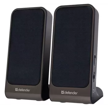Diffusori DEFENDER SPK-225 2.0 con filo, 4 W RMS, USB/DC 5 V, 3,5 mm, nero