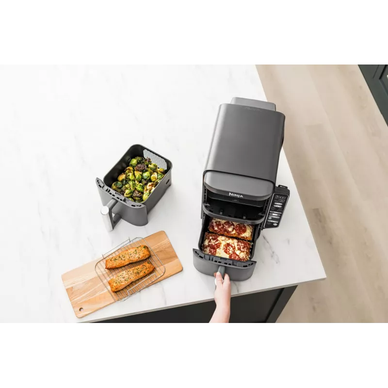 Ninja Double Stack XL friggitrice ad aria 2 scomparti con sonda di temperatura SmartCook 9,5 L SL451EU