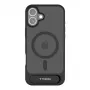 Custodia protettiva Torras Pstand Series per iPhone 16 Plus – nero, profilo sottile, supporto integrato