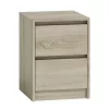 Topeshop K2 SONOMA comodino 2 cassetti rovere