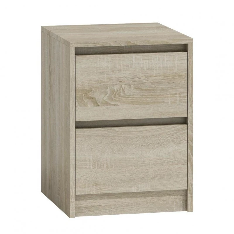 Topeshop K2 SONOMA comodino 2 cassetti rovere