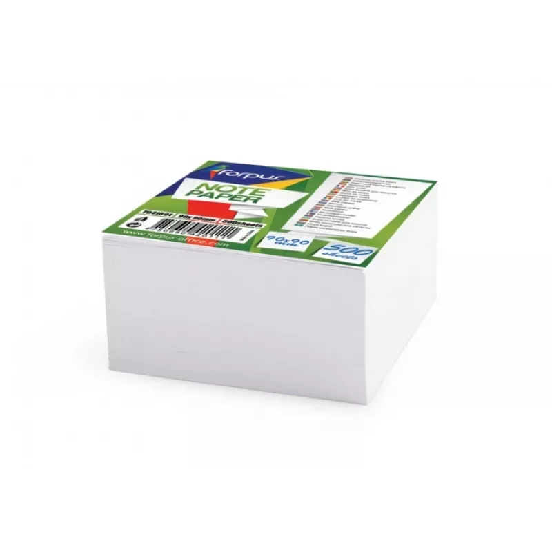 Note Forpus, 9x9 cm, bianco, incollate (500) 0716-009