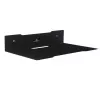 Mensola da parete per decoder MACLEAN MC-122, acciaio, nera, carico max. 5 kg, interasse fori 219 mm
