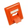 Pezzo centrale 50x50 mm incl. cornice di copertura 80x80 mm per prese di rete, arancione puro RAL2004, Good Connections (GC-N0058)