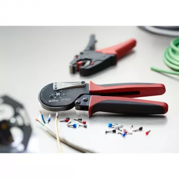 Wiha 41246 Pinza crimpatrice per cavi Crimping Tool nero, rosso