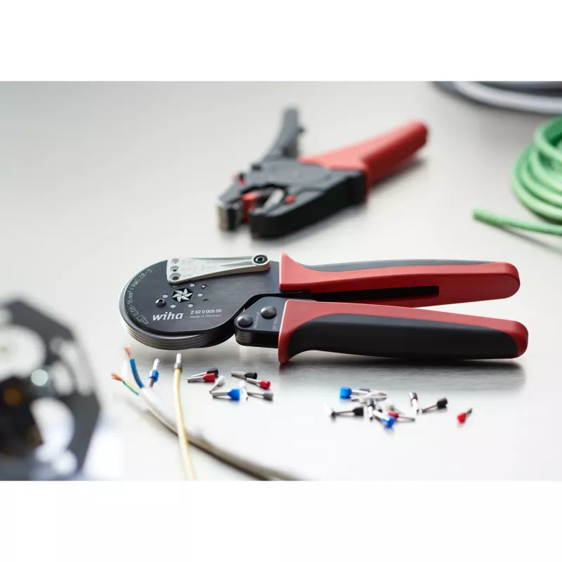 Wiha 41246 Pinza crimpatrice per cavi Crimping Tool nero, rosso