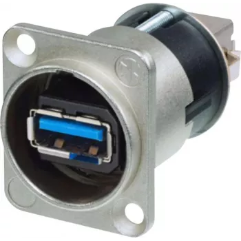 Neutrik USB feed-through reversibile 3.0 connettore femmina, passaggio a pannello contenuto: 1 pz. (NAUSB3-B)