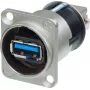 Neutrik USB feed-through reversibile 3.0 connettore femmina, passaggio a pannello contenuto: 1 pz. (NAUSB3-B)