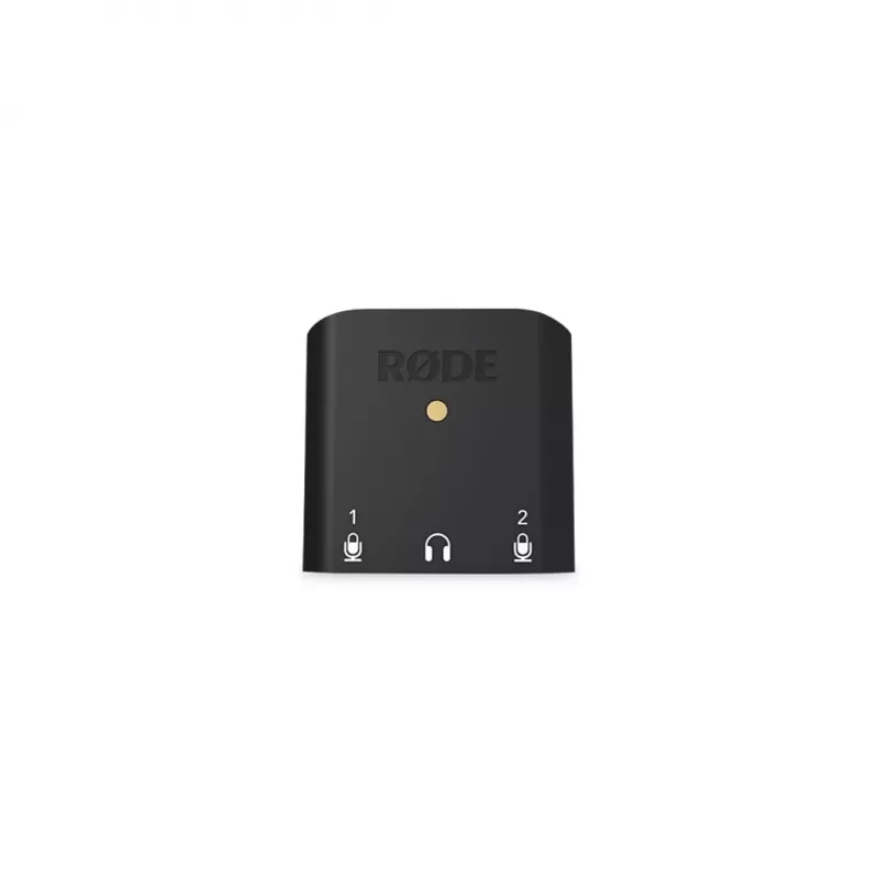 RØDE AI-Micro interfaccia audio mobile, 2x ingressi TRS/TRRS da 3,5 mm, uscita cuffie da 3,5 mm, USB-C, nera