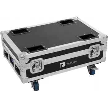 Roadinger Flightcase con 4x AKKU BAR-6 Glow QCL Flex QuickDMX, funzione di ricarica