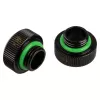 Adattatore G1/4 filettatura esterna su hardtube 14 mm, BitsPower Touchaqua TA-FH14-GB, confezione da 2, nero