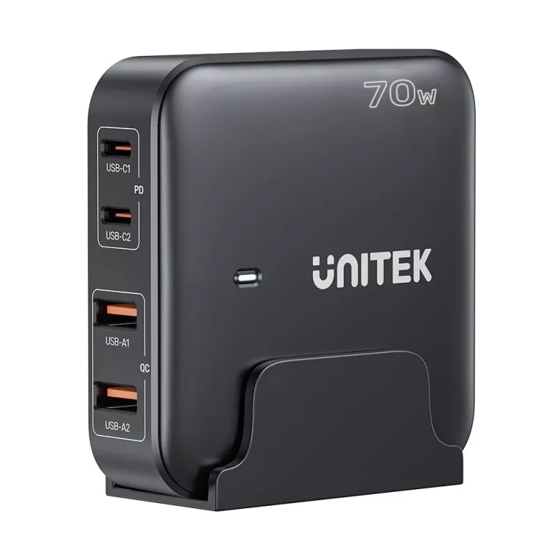 Caricabatterie per dispositivi mobili UNITEK P1228ABK01-EU universale nero AC ricarica rapida