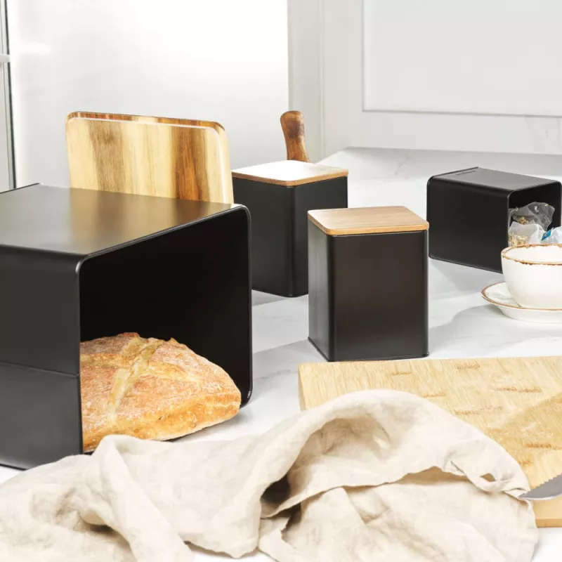 Set portapane Salter BW129001EU7 nero 4 pezzi – contenitori per pane e prodotti da forno