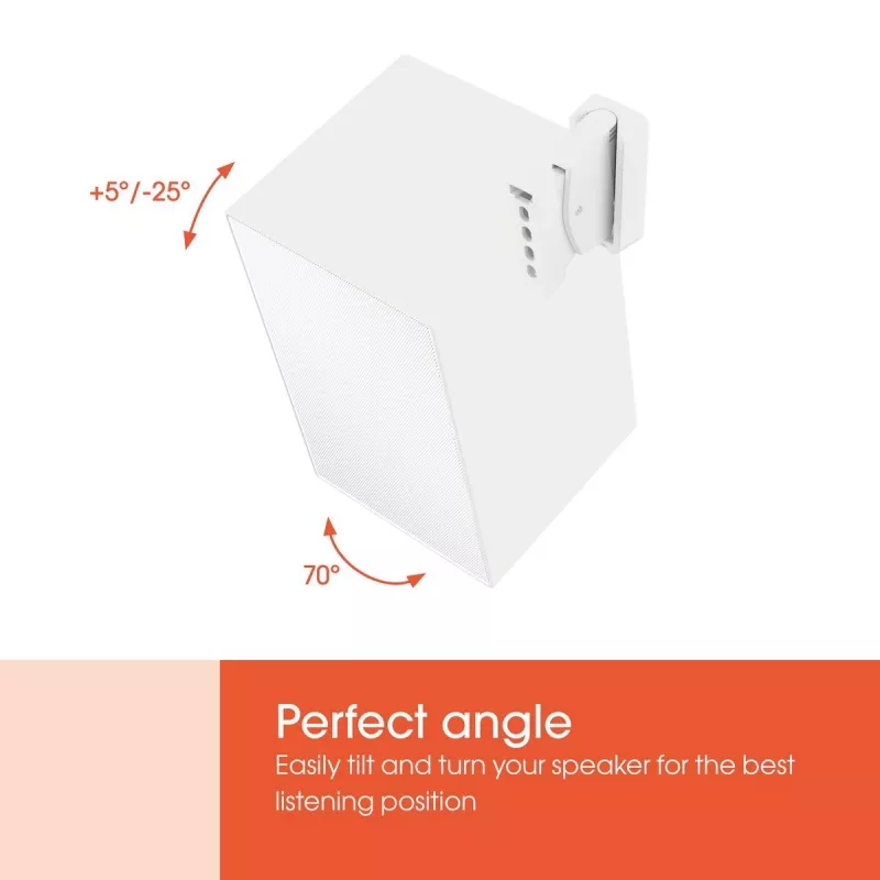 Supporto da parete Vogels | SWM 3021 supporto da parete universale per diffusori | Inclinabile, orientabile | Portata massima 5 kg | Bianco