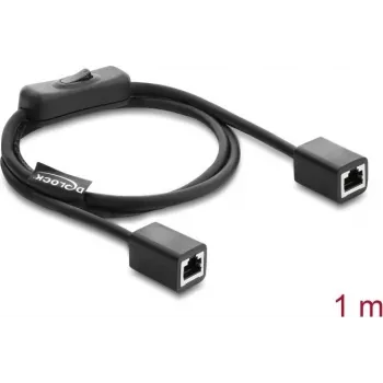 Cavo patch di rete DELOCK RJ45 Cat.6 F/UTP 1 m con interruttore integrato (BUBU)