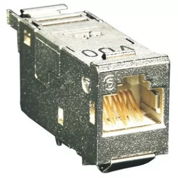 BTR E-DAT Cat.6A 8(8) modulo RJ-45, argento, 41,95×14,7×19,1 mm