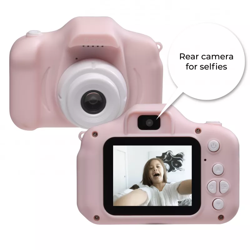 Fotocamera digitale per bambini DENVER KCA-1340RO — compatta 85 g, rosa