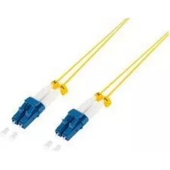 Cavo patch in fibra ottica slim – OS2 – LC-LC duplex – monomodale – giallo – 1 m