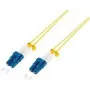 Cavo patch in fibra ottica slim – OS2 – LC-LC duplex – monomodale – giallo – 1 m