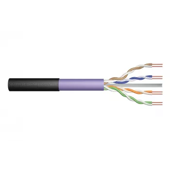 DIGITUS Professional Cavo di installazione - Cavo bulk - 500 m - UTP - CAT 6 - Senza alogeni, per esterni, robusto - nero