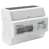 Contatore elettronico bidirezionale trifase Qoltec | Contatore di consumo energetico per guida DIN | 400V | 100A | LCD | 4P